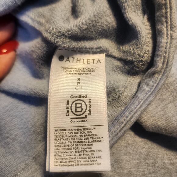 Athleta Sweatshirt Womens S Clarity Pullover V-Neck Thumb Hole - Picture 7 of 7